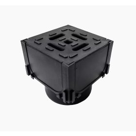 ACO Hexaline fekete csatlakozóelem függőleges csonkkal